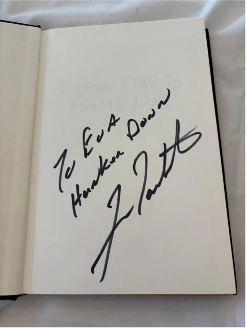 Every Day Is Game Day by Fran Tarkenton Signed Hardcover Book Black Gold #E84